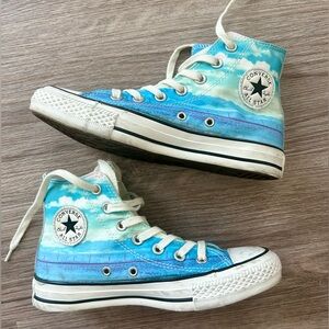 Blue Tie Dye Converse All Star High Tops | Women’s Size 6